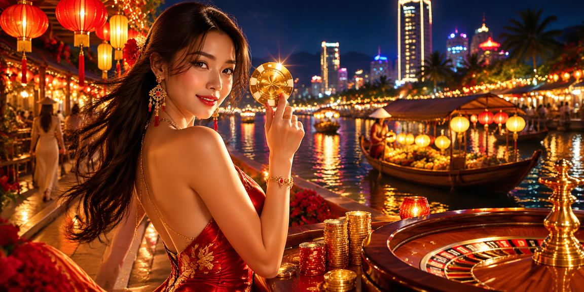 Cảnh đêm tấp nập tại chợ Roulette Nha Trang
